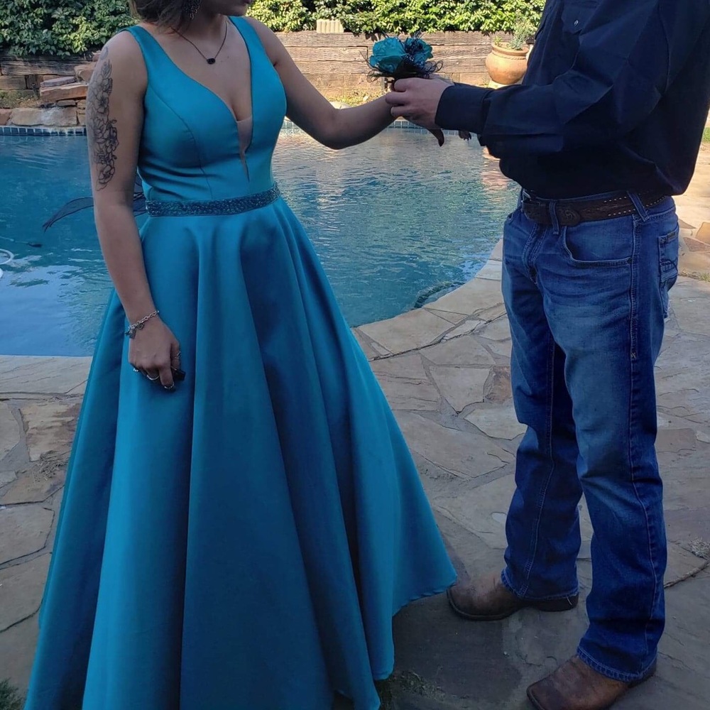 Blue prom dress